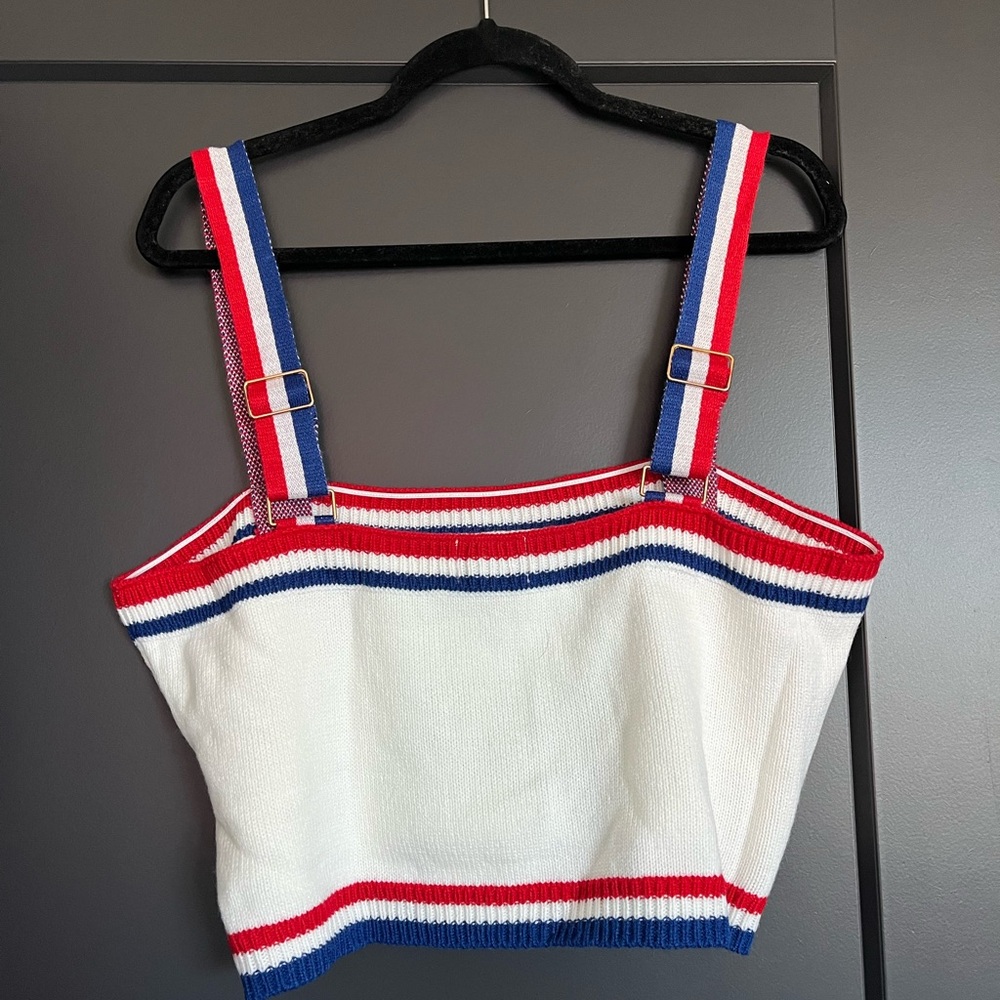 Show Me Your Mumu Below Deck Tank USA Stripe Knit - Picture 5 of 6